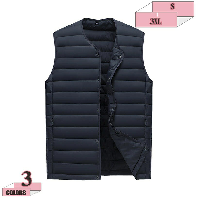 300円OFFクーポン ダウンジャケット ダウンベスト メンズ インナーダウンベスト ショート丈 Vネック 軽量 暖かい カジュアル ファッション アウター おしゃれ 保温 防寒 ライトダウンベスト かっごいい お呼ばれ 冬服 綿服 gratiahome