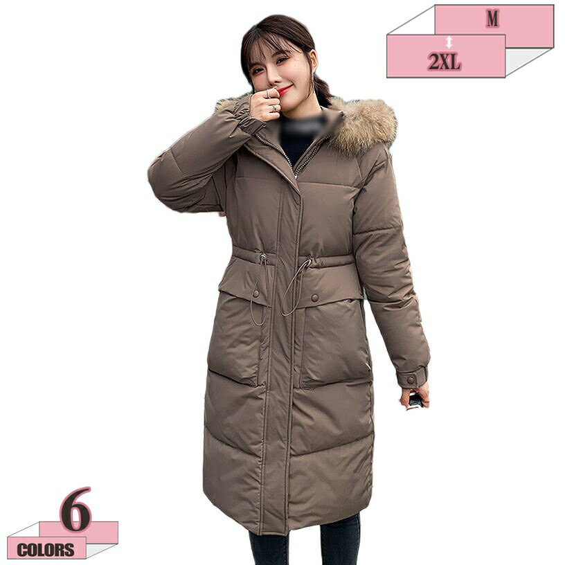 2000円OFFクーポン ダウンコート 暖かくて 可愛い ファー付き レディース 大きいサイズ ロング ファー ダウンジャケット 冬 暖かい 防寒 ファーコート 毛皮 アウター かわいい おしゃれ きれいめ アイボリー/ブラック S/M/L 20代 30代 40代 50代 gratiahome
