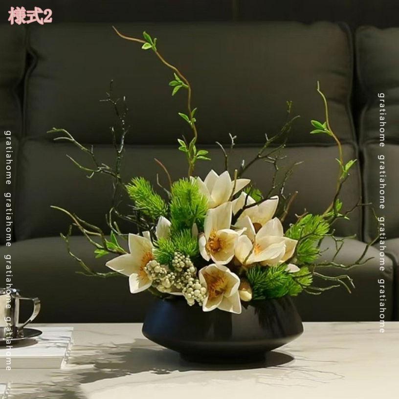 2000円OFFクーポン フェイクグリーン 造花 鉢植え おしゃれ 人工観葉造花 観葉植物 オフィス 置物 インテリア 卓上 枯れない花 贈り物 店祝い花 部屋飾り プレゼント フラワーアレンジメント テーブルセンターピース コーヒーディスプレイ用 gratiahome gratiahome-10105582 グラティアHOME サンプル画像3
