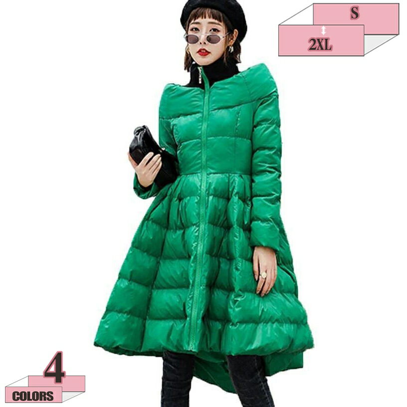 1670円OFFクーポン ダウンコート レディース 大きいサイズ ダウンジャケット ロング 軽量 暖かい Aライン コート かわいい おしゃれ カジュアル きれいめ 防寒 防風 保温 あったか 体型カバー ツネユウ ダウンジャケット gratiahome