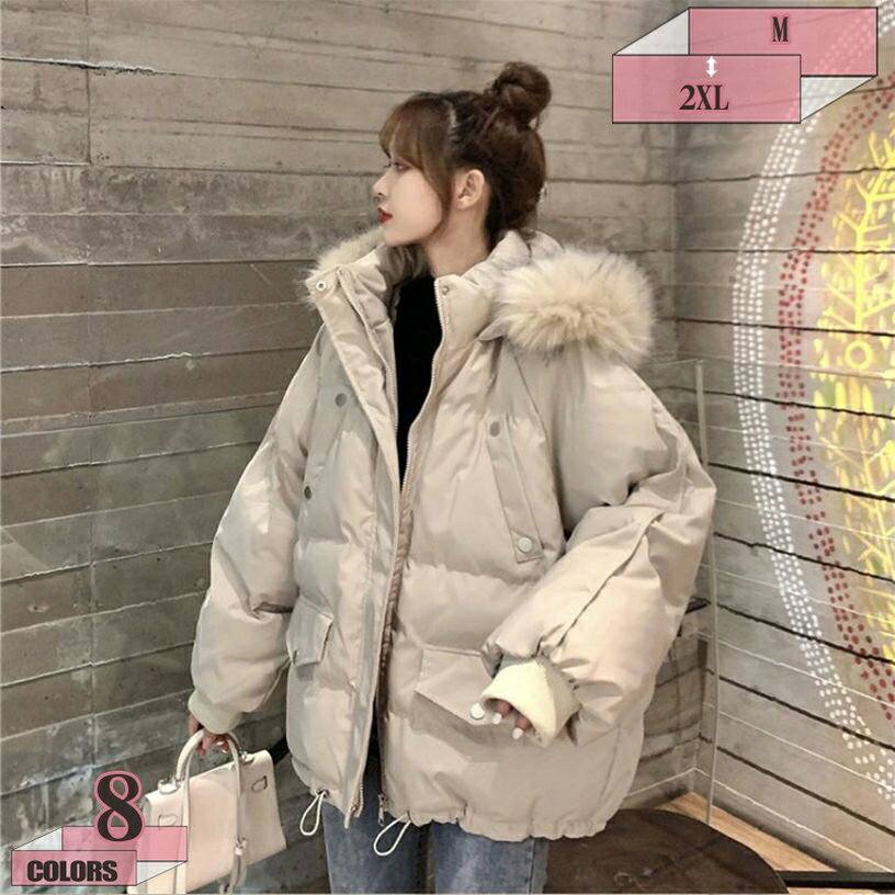 777円OFFクーポン ダウンジャケット レディース 冬服 ショート丈 コート ゆったり 無地 ダウンコート カジュアル 中綿ジャケット 体型カバー フード付き 防寒着 防風 温かい 中綿コート 韓国ファッション 20代 30代 40代 50代 通勤 通学 デート gratiahome