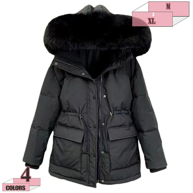 777円OFFクーポン ダウンジャケット レディース ショート 厚手 中綿ダウンコート 冬物 アウター 大きいサイズ エコファー 中綿コート 防寒 防風保温 中綿コート キルティング フェイクファー ふわふわ ウェスト調整 フード付き おしゃれ 厚手コート gratiahome