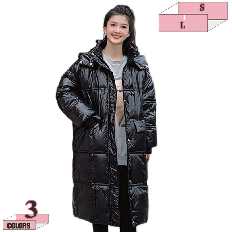 777円OFFクーポン ダウンジャケット ロング コート レディース ダウンコート フード付き 暖かい 光沢 コート 無地 厚手 冬服 大きめサイズ アウター シンプル ポケット おしゃれ シルエット 普段着 オフィス 50代 40代 30代 20代 ベルト付きコート gratiahome