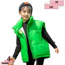 1000円OFFクーポン ガールズ ダウンベスト 袖なし ベスト 男の子 ダウン 洋服 厚手 チョッキ 無地 軽量 アウター キッズ ノースリーブ リバーシブル...