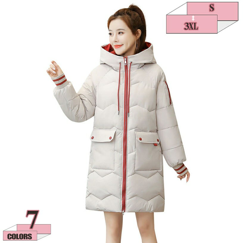 500円OFFクーポン ダウンジャケット アウター ダウンコート 中綿 服 パーカー 中綿入り 軽量 ミモレ丈 冬物 フード 綺麗 かわいい おしゃれ 大人 防寒 防風 大きいサイズ レディース 秋冬 上品 厚手 あったか着痩せ 通学 通勤 20代 30代 40代 50代 gratiahome