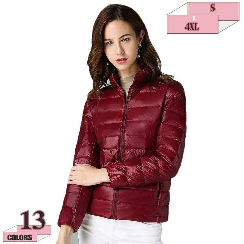 500円OFFクーポン ダウンジャケット レディース ライトダウンパーカ ウルトラライトダウン 軽量 防風 ..