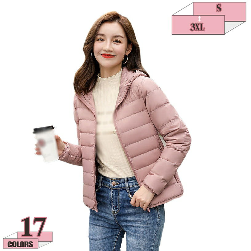 1000円OFFクーポン ダウンジャケット レディース ライトダウンパーカ ウルトラライトダウン 軽量 防風 ..