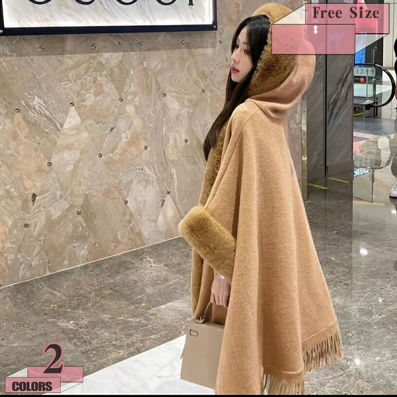 777円OFFクーポン ケープコート フェイクファー 防寒 ポンチョ レディース 大判 マント 人造ウールアウター ストール ボリューム ポンチョコート ファーコート ケープコート 体形カバー 通勤 普段着 欧米風 無地 洋服 羽織 秋 冬 ショール gratiahome