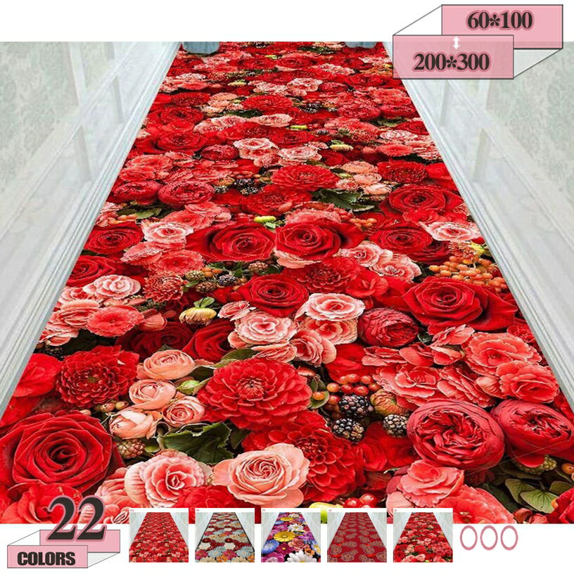 777円OFFクーポン 3D 花柄 階段マット 階段カーペットマット ロングマット ローズ 植物柄 薔薇 3D 効果 インテリア おしゃれ 花模様 プリント柄 ホテル 寝室 ベッドの辺 玄関マット 廊下 マット 足ふきマット エントランスマット gratiahome