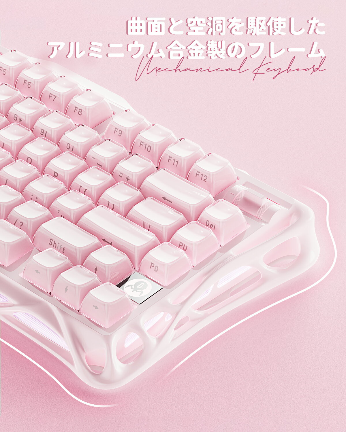 ���襤�� �����ߥ󥰥����ܡ��� ̵�� GravaStar Mercury K1 �磻��쥹 75��쥤������ US���� �ۥåȥ���å� Bluetooth��³ �������å���� RGB�饤�� ʸ��¦�ι���������� ��������� 8000mAh Windows Mac��