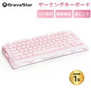 【送料無料】【国内正規品】GravaStar Mercury K1 かわいい ゲーミングキーボード 無線 ワイヤレス 75%配列 テンキーレス ホットスワップ ...