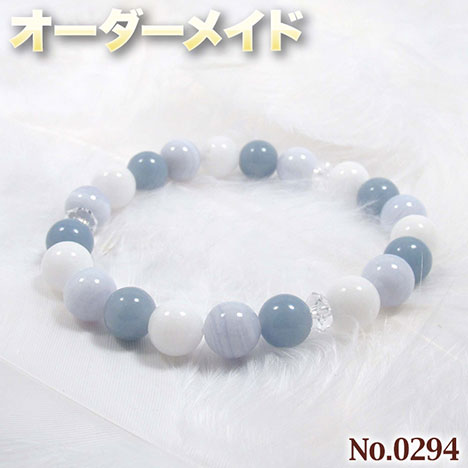 【あいぴー様リクエスト商品】☆完全オーダーメイド☆パワーストーン・天然石・こんなの欲しい!◆No.0294◆・4種類の天然石をMixした丸玉ブレスレット♪
