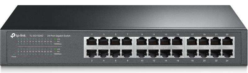TP-Link スイッチングハブ 24ポート TL-SG1024D 10/100/1000Mbps 金属筺体 ギガビット 5年