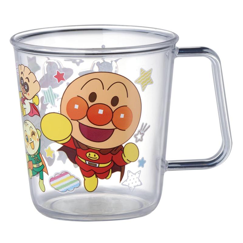 乐天商城 - レック アンパンマン クリアー コップ 225ml / かたむかずに持てるワイド取手/食洗機OK/落としても割れにくい