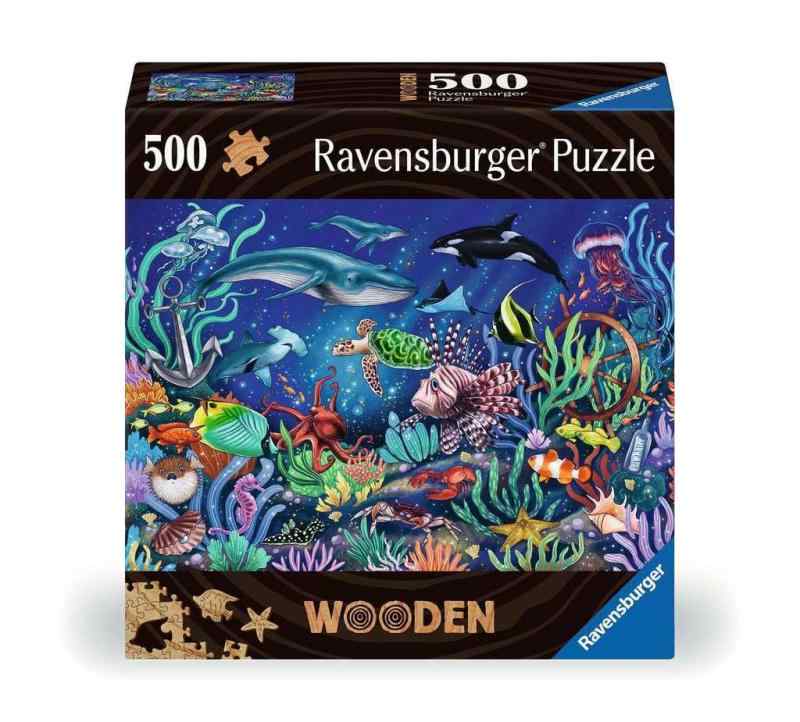 Ravensburger（ラベンスバーガー） ジグソーパズル ウッドパズル アンダー・ザ・シー 500ピース 完成サイズ：40x27cm 17515 4 【パズル、プレゼント（誕生日/クリスマス）】環境にやさしい人工木材を使って、海底世界を...