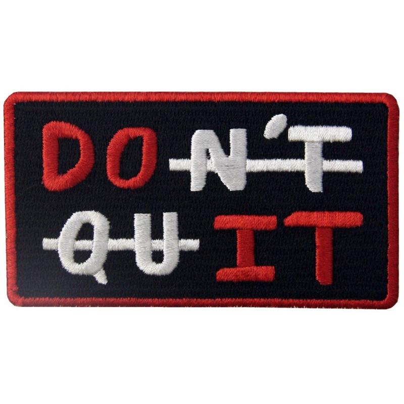 Rakuten - やる/やめない刺繍入りアイロン貼り付け/縫い付けワッペン