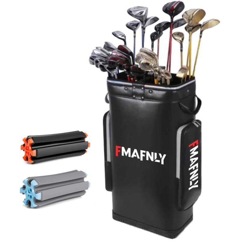 FMAFNLY ゴルフクラブケース バッグ クラブスタンド 室内外 30本用 組み立て不要 クラブホルダー*2付き 用アクセサリ 大容量 スタンド式 パター