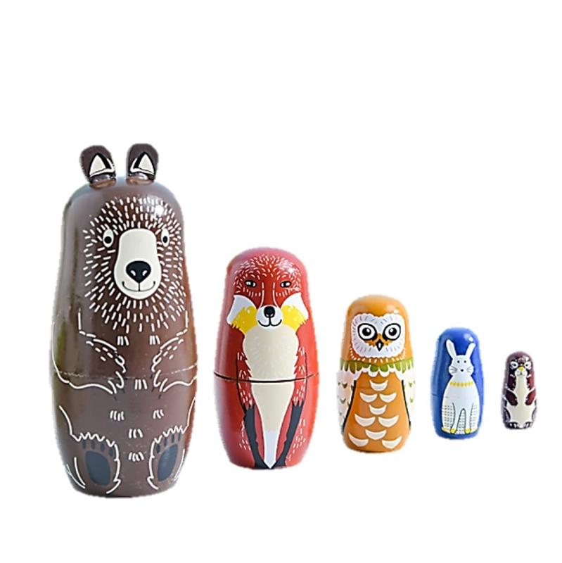 Rakuten - ST TS マトリョーシカ マトリョーシカ人形 手作り 北欧風 動物 伝統 木製 可愛い 装飾 雑貨 インテリア 6歳以上