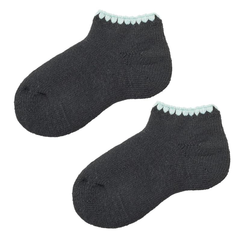 [グンゼ] 靴下 ルームソックス UCHI-COLLE ウチコレ ハマグリ 内側パイル起毛 スニーカー丈 同色2足組 レディース