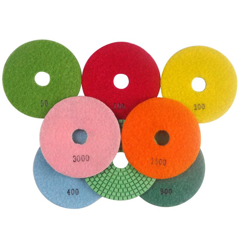 乐天商城 - Konfor 125mm ダイヤモンド研磨パッド 石材研磨パッド ディスク コンクリート 大理石花崗岩用 湿式 磨き