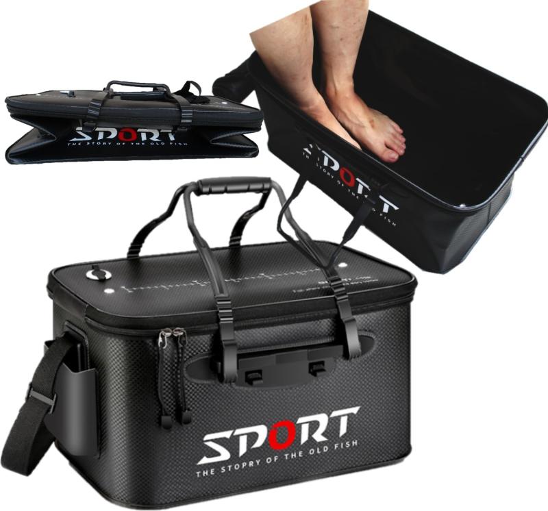 JP-SAKURA サーフィン バケツ 四角 折りたたみバケツ 蓋つき ウォーターバケツ ビーチ 便利グッズ 50L ..