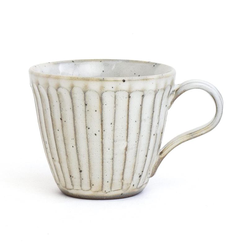 樂天商城 - たたら マグカップ マグ 粉引 削ぎ目 ホワイト 陶器 美濃焼 250ml 755-09-244