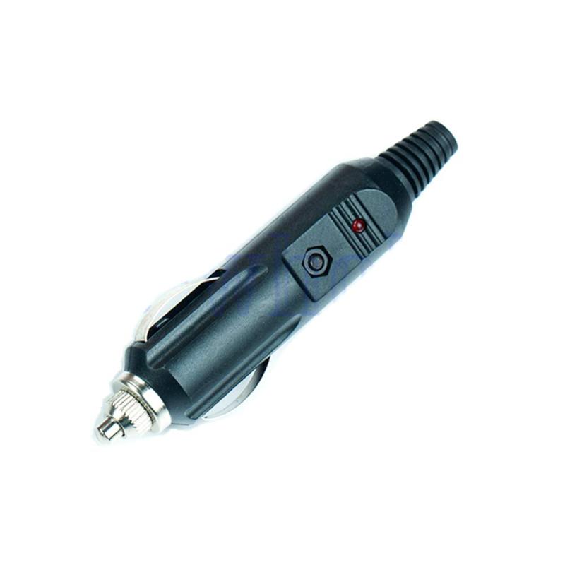 車のシガーライター 12V電源 ソケット プラグコネクタオスヒューズ赤色LED DIY