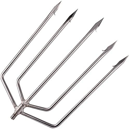 銛 5又7又 魚突き フォーク 銛先 手銛 軽量 防サビ フォーク お釣り フィッシング スピア ヤス ダイビング モリ 素潜り 水中/海水/川適用