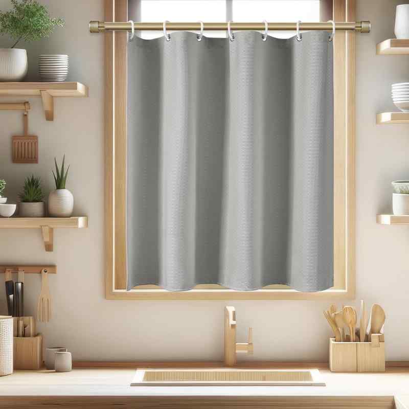 AooHome お風呂 小窓カーテン 浴室窓カーテン 防水防カビ 目隠し 断熱 遮熱 リング付き シャワーカーテン 速乾 間仕切り 高密度生地 ユニットバス 浴室 花柄 リング付き 取付簡単 サイズ・色