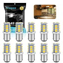ALOPEE-2パック9〜30V DC非常に明るい1142 BA15D 1176 39SMD LED電球の交換用インテリアRVキャンピングカートレーラー照明ボートヤードライトテール電球(3)