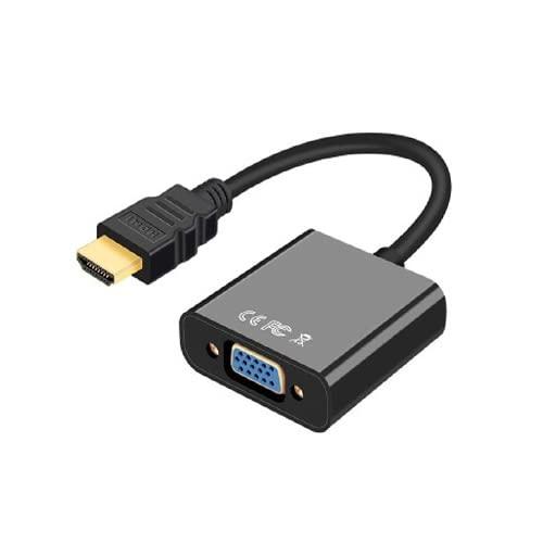 HDMI to VGA 変換アダプタ 変換ケーブル D-SUB 15ピン 1080p HDTV プロジェクター PC 変換コネクタ 電源不要 ブラック HDMI to VGA 変換アダプタ 変換ケーブル D-SUB 15ピン 1080p HDTV プロジェクター PC 変換コネクタ 電源不要 ブラック