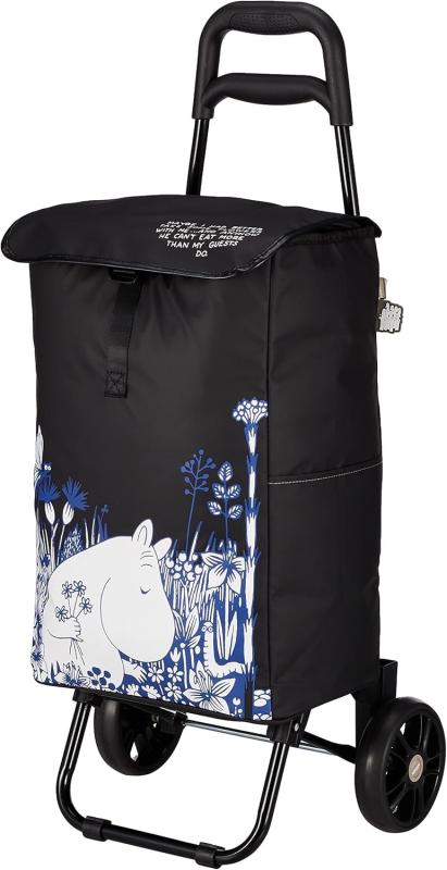 [シフレ] ひょっこりネーム付 保冷機能搭載 ショッピングカート 4042使用時タテ86cm×ヨコ38cm×マチ29cm収納時タテ52cm×ヨコ38cm×マチ14cmスーパーのカゴにかけられるカート用フック付き傘入れポケット付ハンドルは安心の抗菌素材