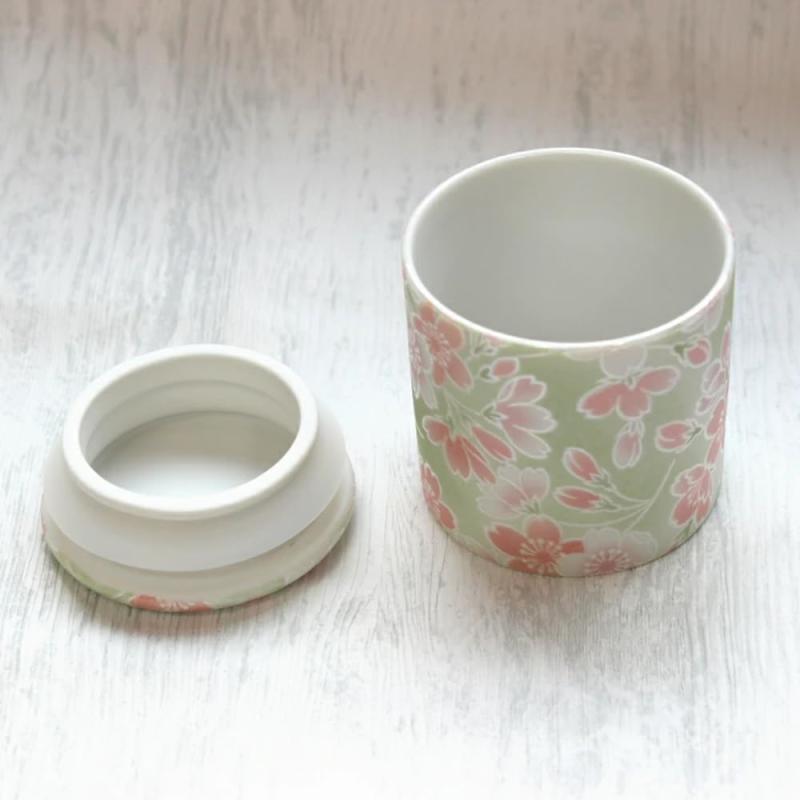 ミニ骨壷2寸 桜ころも シリコンパッキン付分骨用骨壷