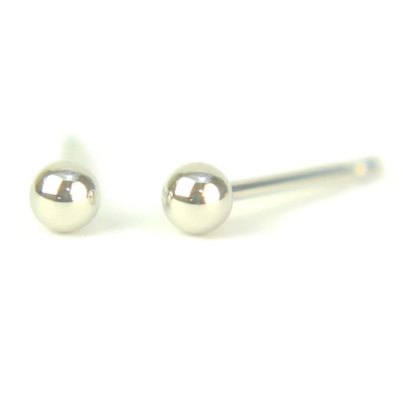 Rakuten - セカンドピアス プラチナ 軸太 Pt900プラチナ丸玉ピアス 3mm ピアス芯幅太タイプ 太さ0.9mm長さ10mm 1ペア両耳販売 ボールピアス Pt900 PT900 幅太 yokomountain