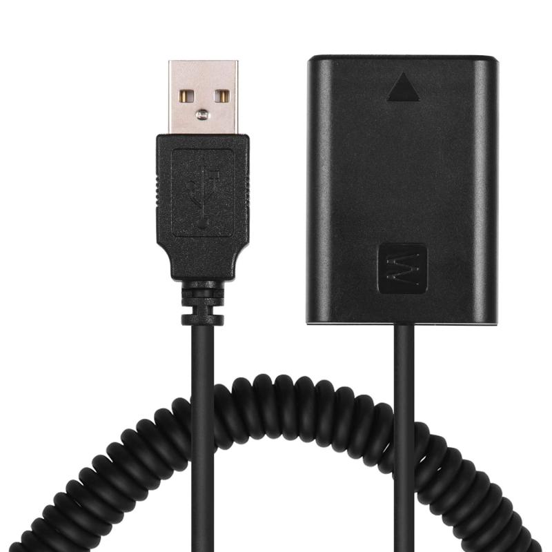 NP-FW50 ダミーバッテリー USB アダプター ソニーA7 A7II A7R A7S A7RII A7SII A6000 A5000 A3000 NEX5 NEX3 ILDCカメラ適用 バッテリ..