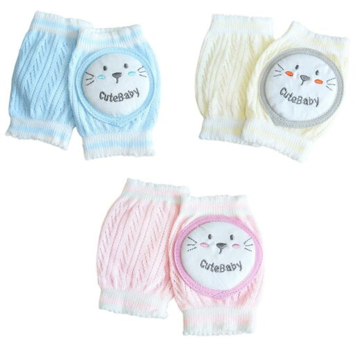 HRIB ベビー 赤ちゃん 膝当て ひざあて ひざパッド ニーパッド 膝サポーター 怪我防止 メッシュ 通気 可愛い柄 幼児 子供 滑り止め 男女兼用 3色セット HRIB ベビー 赤ちゃん 膝当て ひざあて ひざパッド ニーパッド 膝サポーター 怪我防止 メッシュ 通気 可愛い柄 幼児 子供 滑り止め 男女兼用 3色セット