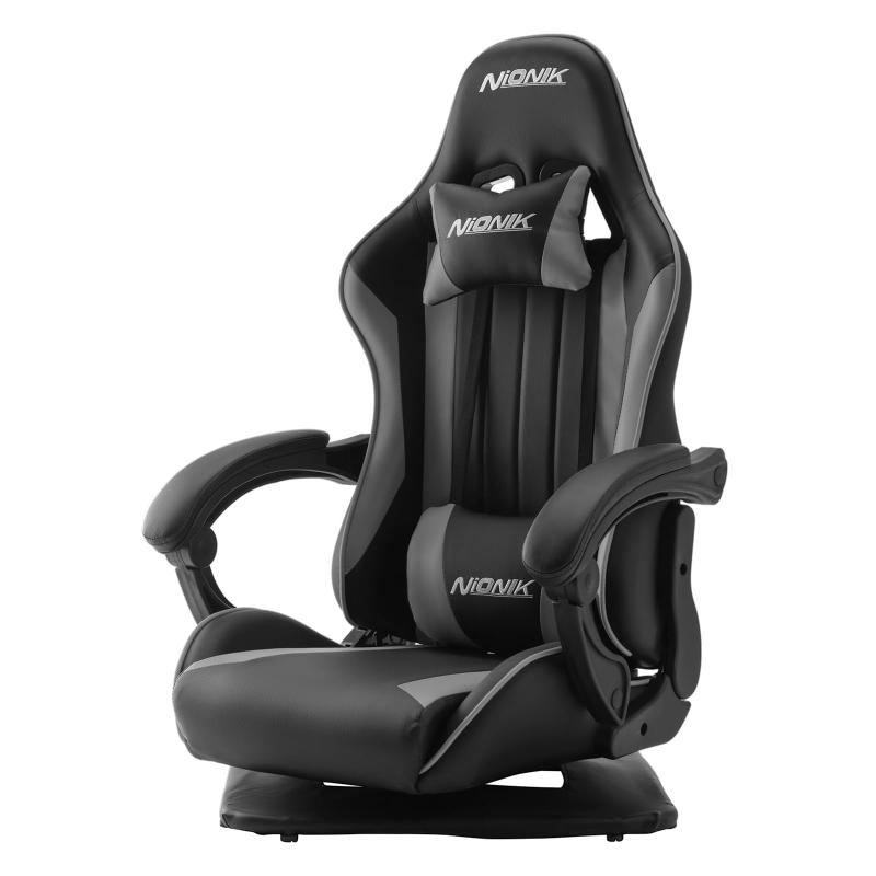 Rakuten - NiONIK ゲーミングチェア 座椅子 座椅子型 ゲーミングチェア 肘掛付き 180度リクライニングチェア リラックス ゲーム 仕事 疲れない 家庭座椅子 ゲーミング座椅子