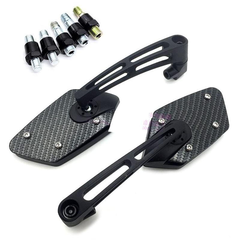 Rakuten - PIENSE バイクミラー 汎用 左右セット 取付ボルト 8mm 10mm 右ネジ 左ネジ 5本付 外装 カスタム パーツ