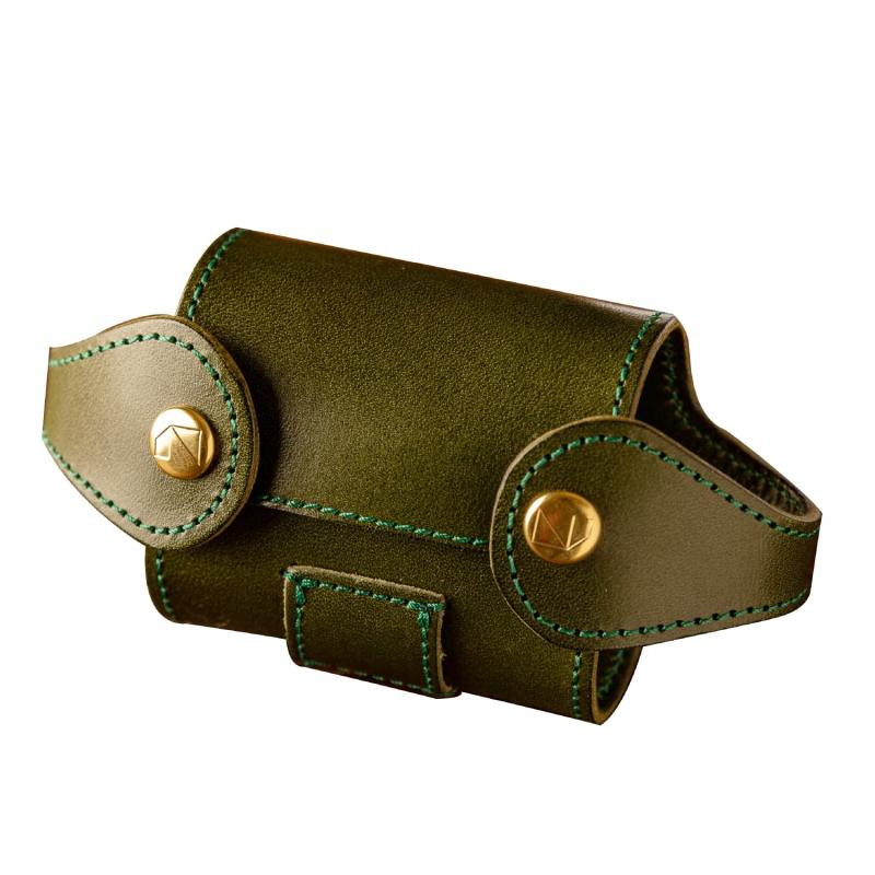 [アム デ マス] ゴルフボールホルダー 2個 ティーホルダー クリップ付き 栃木レザー 本革 日本製 レザー GC-039