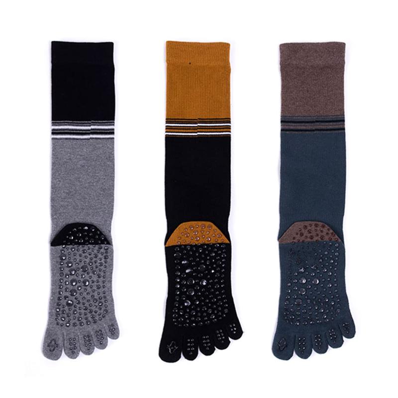 乐天商城 - [Ech.Apr] ヨガソックス 5本指 ハイソックス 3足セット アソート レディース 滑らない 滑り止め 靴下 ロング ランニング 女性用 通気性 スポーツ ポラティ バレー ダンス