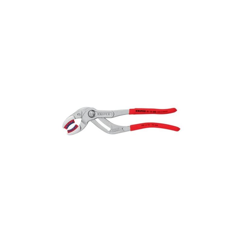 乐天商城 - KNIPEX クニペックス パイププライヤー 全長250mm プラスティックアゴ付 プラスティックコーティングハンドル クロムメッキ 8113-250