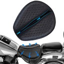 バイククッション PORAXY 2023年新型バイクシートクッション コンパクト 3Dメッシュゲルクッション 衝撃吸収 体圧分散 尻痛み腰痛み解消 座り快適なツーリンググッズ 日焼け止め スクーター