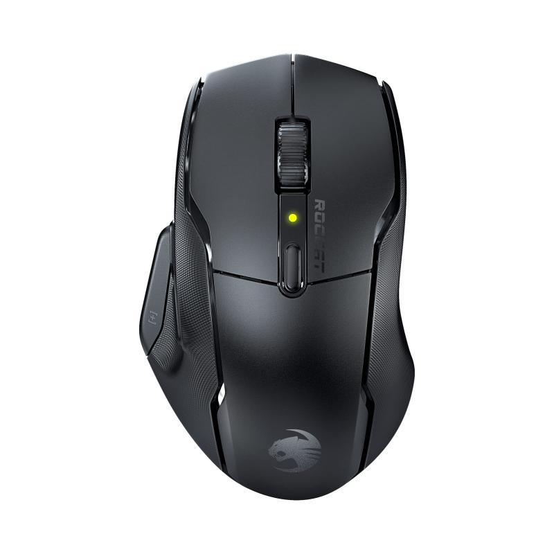 ROCCAT ゲーミングマウス Kone Air ワイヤレス 2.4GHz/Bluetooth ブラック/黒 電池寿命800時間/19K/オプティカルスイッチ/サイドボタン/サイドグリップ/119g（乾電池1個）