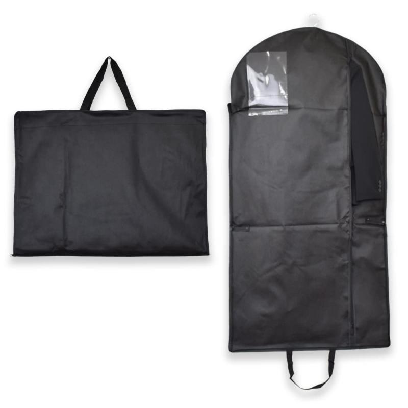 ガーメントバッグ 三つ折り 靴も入る コンパクト キャリーバッグ スーツ 持ち運び バッグ ドレスカバー 衣装カバー 不織布 衣類収納袋 レディース メンズ [Angel's Closet]