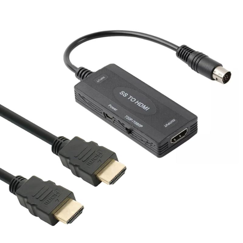 GrinGrin セガサターン用 HDMIコンバーター HDTV変換アダプター ケーブル付属セガサターン HDMIコンバータは、セガサターンのアナログ映像信号を現代のデジタルHDMI信号に変換するための便利なデバイスです。このコンバータを使用すると、セガサターンのゲームを高解像度で鮮明な映像としてHDMI対応のテレビやモニターで楽しむことができます。高品質の映像変換: セガサターンのアナログ映像をクリアで鮮明なデジタルHDMI映像に変換します。より細かいディテールや鮮やかな色彩を楽しむことができます。簡単な接続: セガサターン HDMIコンバータは、セガサターン本体とHDMIディスプレイの間でシンプルな接続を提供します。追加のケーブルやアダプタは不要で、すぐにセットアップできます。最小限の遅延: 高速の映像処理技術を採用し、映像と音声の同期を最適化します。ゲームプレイ中の遅延を最小限に抑え、より快適な体験を提供します。互換性の高さ: セガサターン HDMIコンバータは、さまざまなHDMI対応ディスプレイやモニターとの互換性を持っています。ほとんどの現代のテレビやモニターで使用することができます。