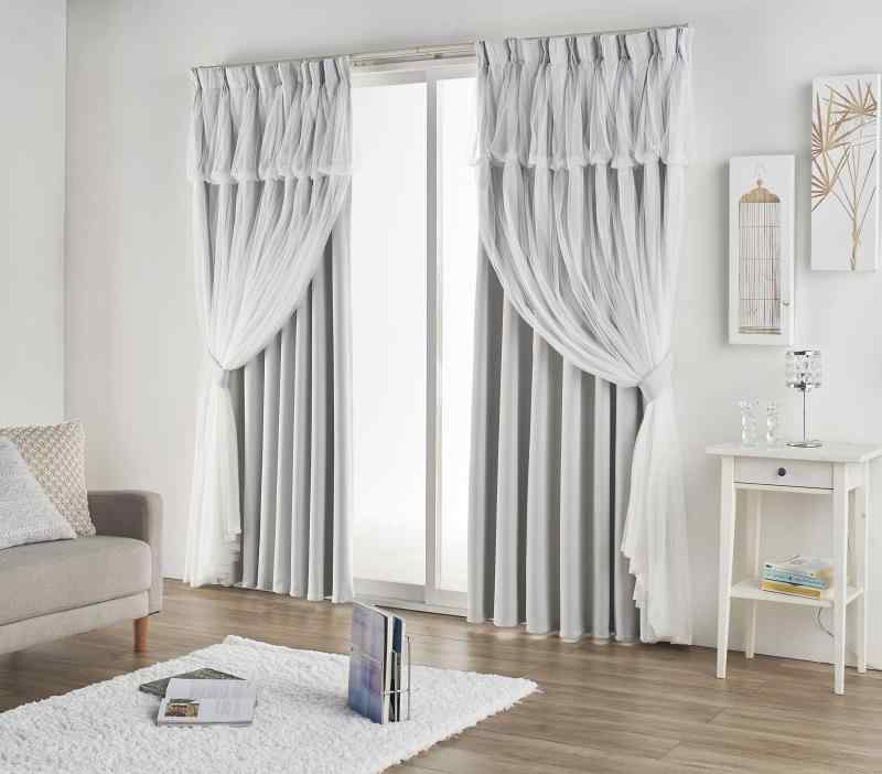 ユニベール 姫系 2級遮光 3色6サイズ 二重層 寝室 リビング 洗える レイヤードカーテン