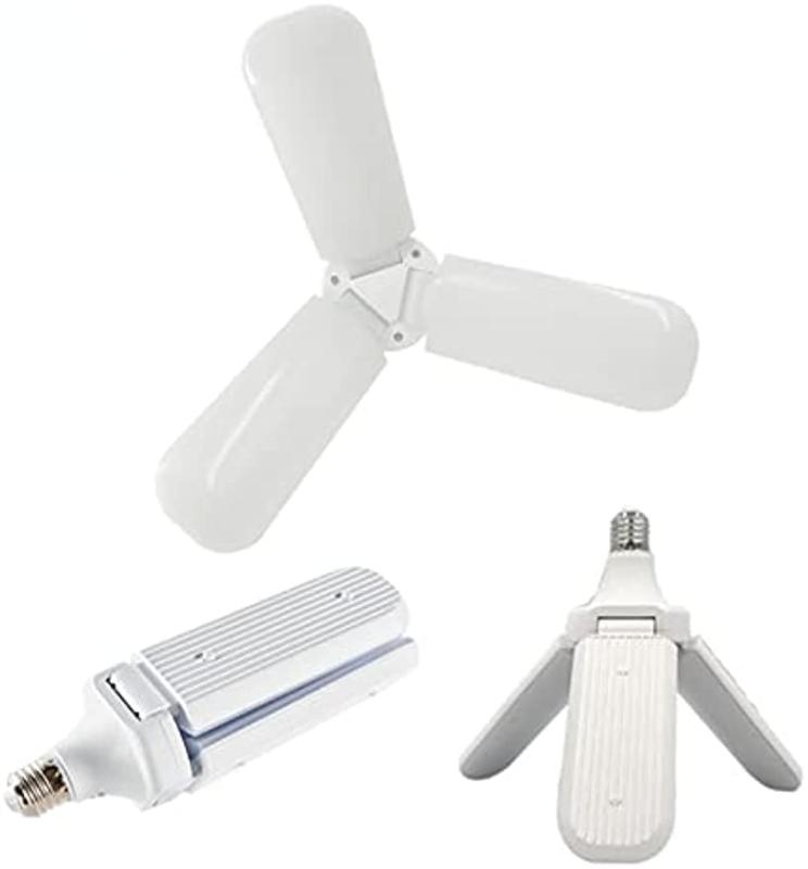 乐天商城 - E26 LED ペンダントライト 40W AC85V-265V ガレージライト 3灯式 シーリングライト 4000lm 5000K 昼白色 折りたたみ式 省エネ 角度調節可能 高輝度 天井照明 1本入