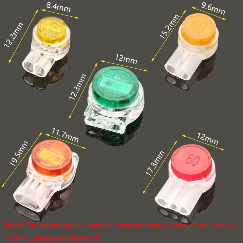 CTRICALVER 電話ワイヤコネクター, UY/UY2/UR/UR2/UG クリンプ端子コネクターセット, 防水 ジェル充填 クリア ボタン コネクター 端子 (174個)