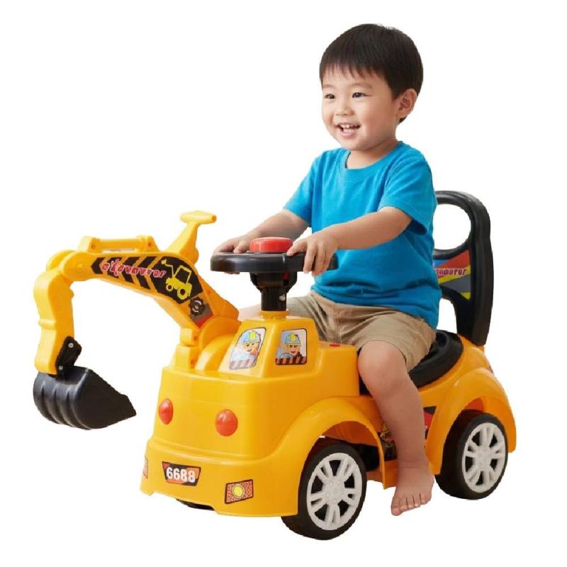樂天商城 - seathestars 乗用玩具 室内 屋外 乗物玩具 足けり ショベルカー 子供用 乗用カー 足こぎ クレーン アーム駆動 砂場遊び 足蹴り のりもの