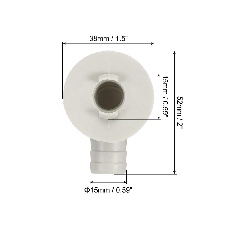 PATIKIL 15mmエアコンドレン排水ホースコネクター 4個セット ミニスプリット窓用エ...